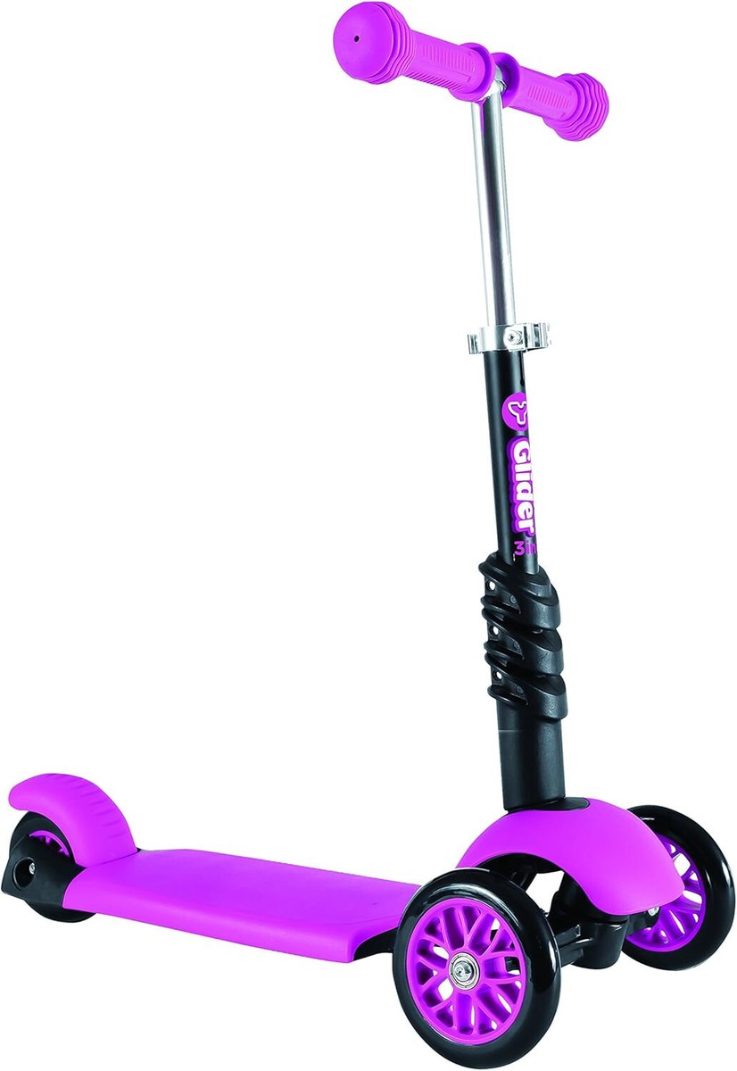 YVOLUTION YGLIDER 3in1 キックスクーター ピンク 3輪 YVOLUTION YGLIDER 3in1 キックスクーター ピンク ハンドル付き