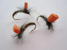 1 DZ D18-2 HI-VIZ PARACHUTE EMERGER BAETIS (SIZES AVAIL.), DRY FLIES