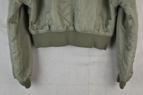 H&M Divided Womans Cropped Khaki Green Bomber Jacket Size S - Picture 9 of 9