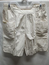 Vintage P.S. Gitano White 7.75-Inch Inseam Cargo Shorts - Women's 14 Short