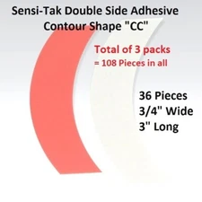 Sensi Tak Red Liner Tape by Walker Tape 3 packs = 108 pieces Shape C