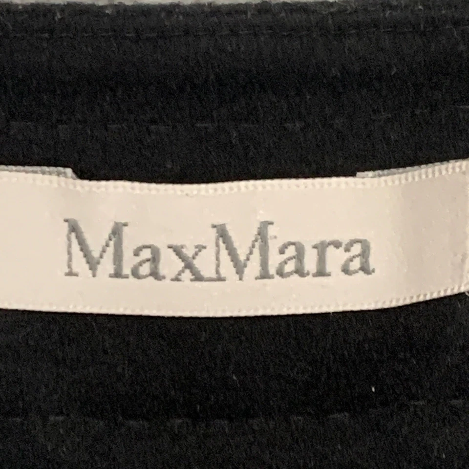 Max Mara Women’s Black 100% Wool Back Zip Short Pencil Mini Skirt Size 38/8 - Image 2 of 4