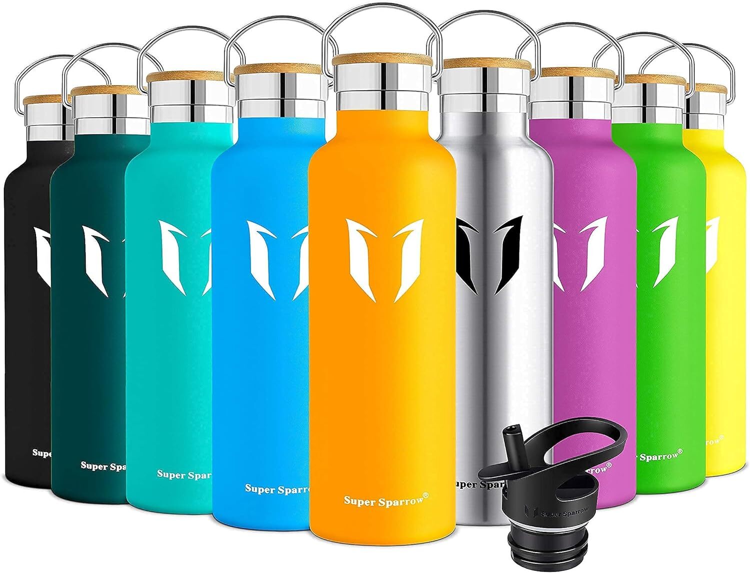 Super Sparrow Borraccia Termica, Bottiglia Termica Senza Perdite - 350ml, 500ml,