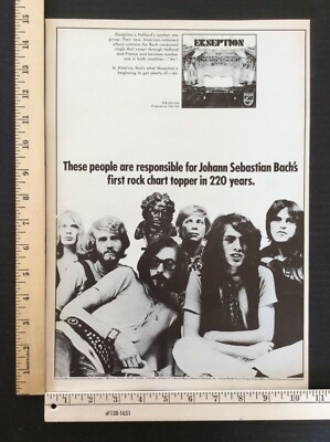 Rare Orig VTG 1970 Ekseption Air Philips Records Poster Style Music Ad Art Print