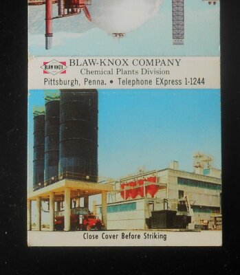 1950s Blaw-Knox Company Chemical Plants Division 6th Ave Old Truck Pittsburgh PA