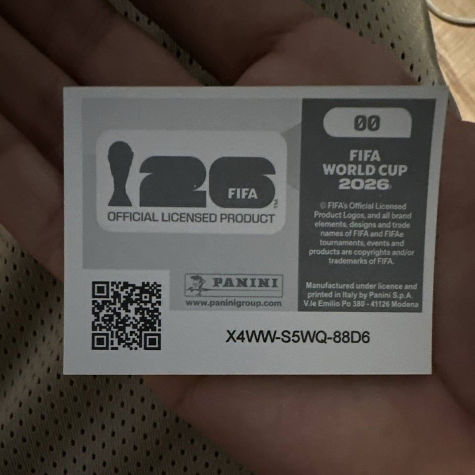Panini FIFA World Cup 2026 Official Licensed Sticker #00 w/ QR Code | eBay