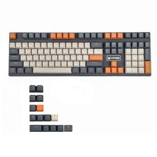 122 Keys Double Shot PBT Shine Through Keycaps Rainbow Carbon Sunset OEM