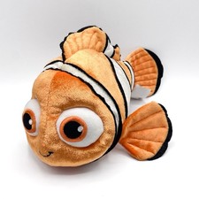 Disney Pixar Finding Nemo Plush Velour Shiny Clownfish Orange Stuffed Animal 11  