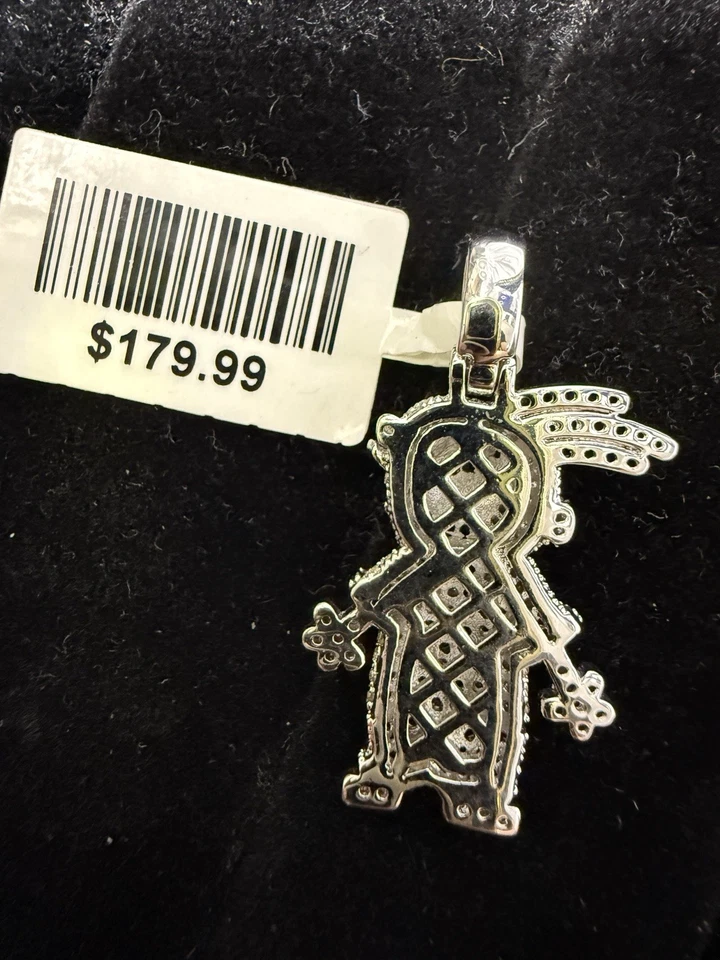 Ed Edd n Eddy 小饰品吊坠镀白金 CZ (s2) Apx 1.5 英寸 — 第 3/4 张图片