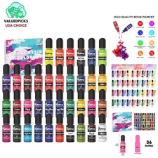 All-in-One 36 Color Liquid Epoxy Resin Dye Set - Perfect for Artistic Creations