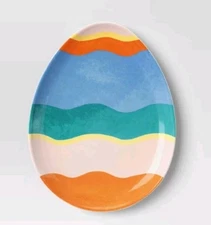 Easter Egg Shaped Melamine 9.5" x 7.5" Plate ~ Target Room Essentials 2025 ~ NEW
