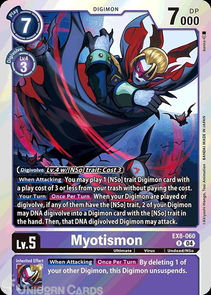 EX8-060 Myotismon : Rare Digimon Card : EX08: Chain of Liberation