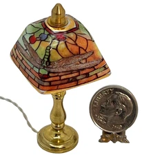 Vintage Reutter Porcelain Dollhouse Miniature Lamp Tested Working Read