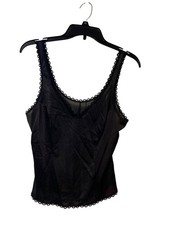 Vintage Y2K Warners Womens Size 34 55200 Black Camisole Lace Trim Romantic Whims