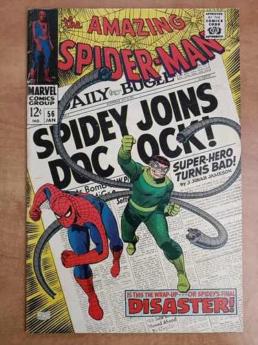 AMAZING SPIDER-MAN #56 VG/FN (5.0) 1968 DOCTOR OCTOPUS 1st Appearance Cpt Stacy