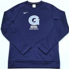 TEAM ISSUED Nike Dri-Fit Georgetown Hoyas football crew sweatshirt Men's SMALL S