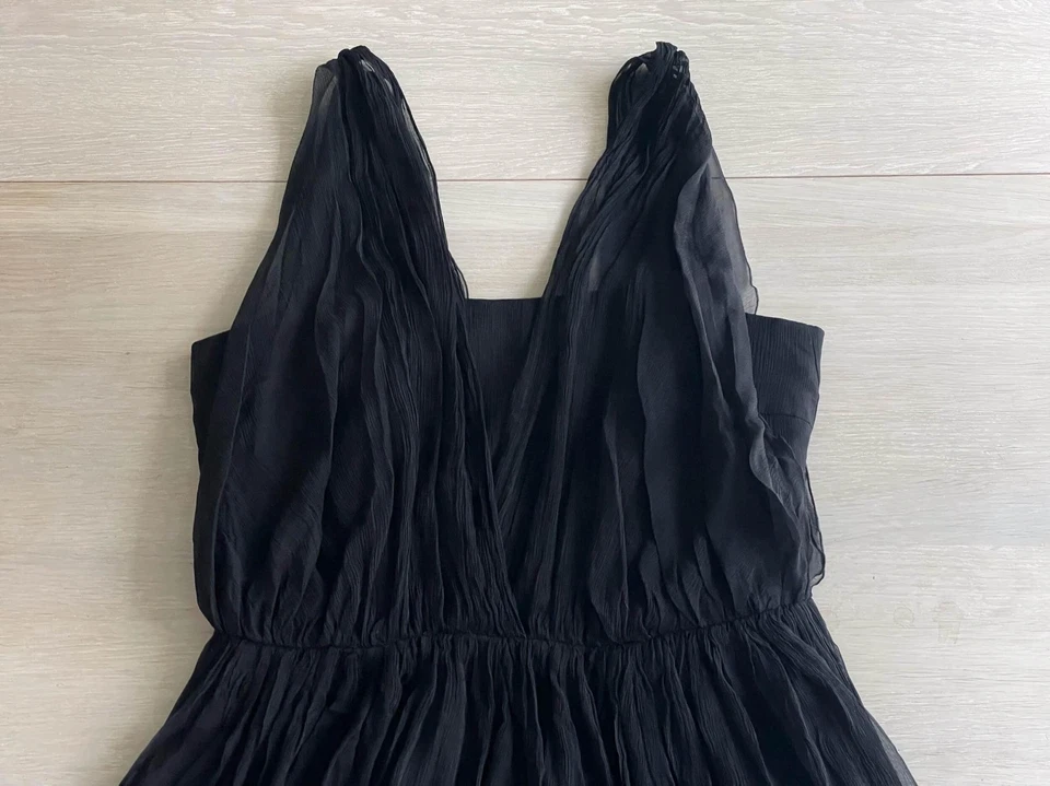 Vestido Marimekko vintage, vestido de seda de cóctel negro, talla 38, EE.... - Imagen 2 de 4