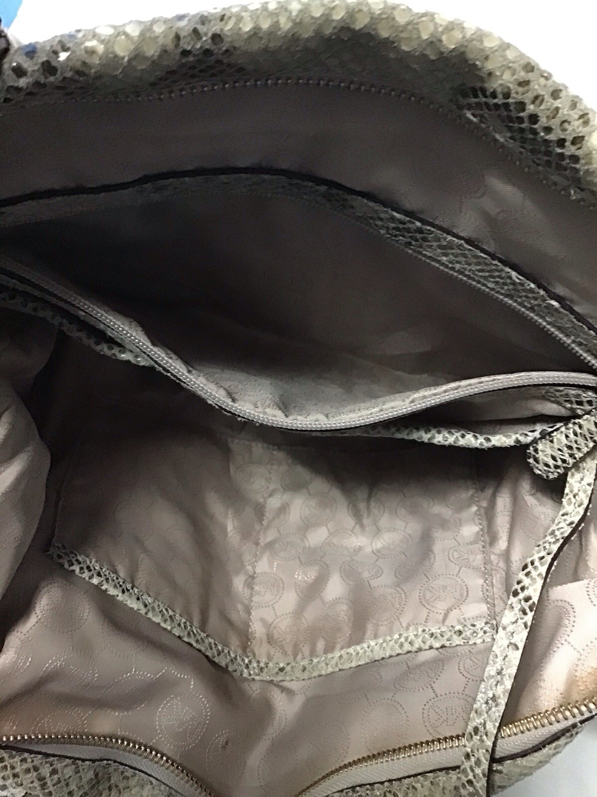 Michael Kors Lenox Large Python Suede Leather han… - image 7