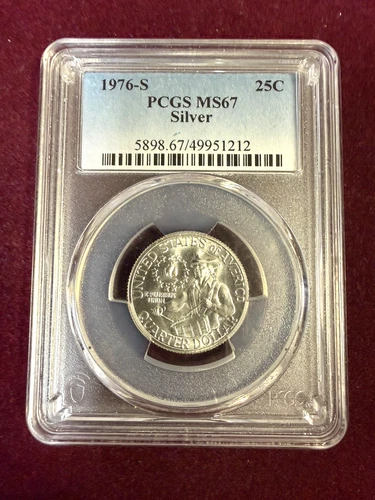 1976-S 25 Cent Washington Quarter PCGS MS67 Silver