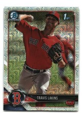 2018 Bowman Chrome #BCP139 Travis Lakins Chrome Prospects Mojo Refractor