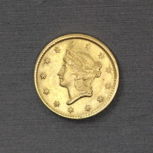 1851 $1 Liberty Head Type 1 .900 Gold Dollar US Coin