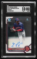 2022 Bowman Chrome Prospect Auto Eddinson Paulino #CPA-EP SGC 8 Auto 1j7t