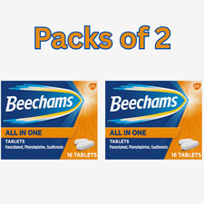 Image of Beechams All-In-One Cold & Flu 16 Tablets Packs of 2 – Chesty Cough