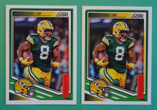 2025 Score Football lot JOSH JACOBS #190 base card x2, Green Bay Packers RB!