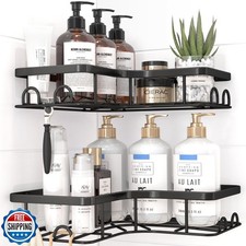 Sakugi Corner Shower Caddy - 2 Pack, Adhesive Shower Organizers, Rustproof St