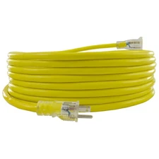 Conntek 50 ft  15A  Outdoor Extension Cord -  Flexible Yellow Cable