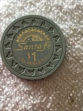 $1 Las Vegas Gaming Chip ( Old Type) from SANTE FE Casino ,collectible New Cond.