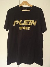 T-shirt sportiva Philipp Plein nera oro ottime condizioni XXL 44"