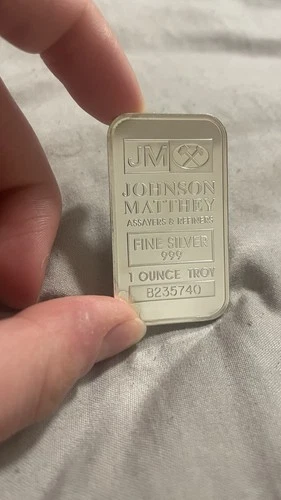 Johnson Matthey 1 oz .999 Fine Silver Bar