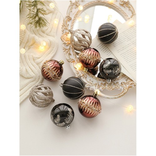 12 Weihnachtskugeln Satin 6cm - Mehrfarbiges Set Für Christbaum & Festdekoration