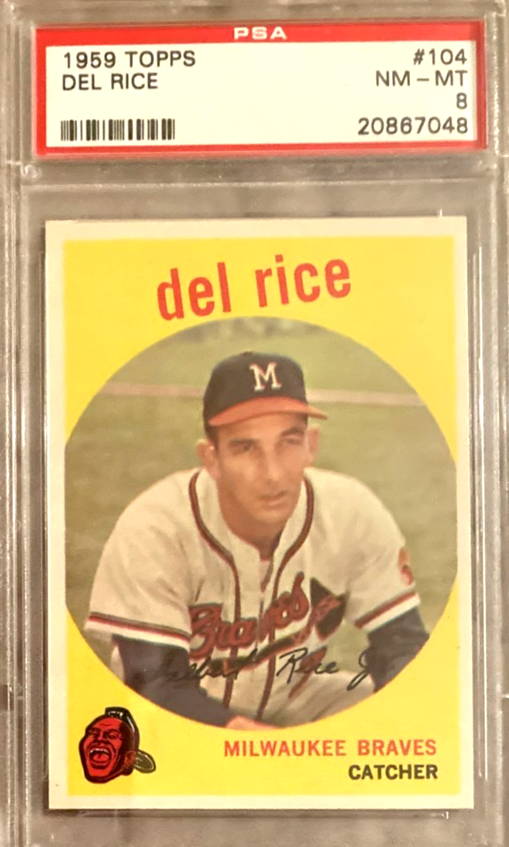 1959 Topps PSA 8 #104 Del Rice---tough card in this set | eBay