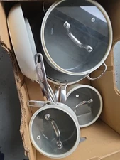 GreenPan Eras Ceramic Non-Stick 11-piece Cookware Set in White