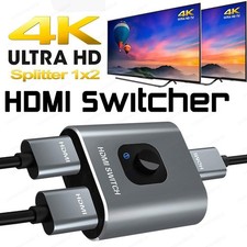 Bi-Directional 4K HDMI 2.0 Cable Switcher Splitter HUB 2 in 1 for PS4/5 TV Box