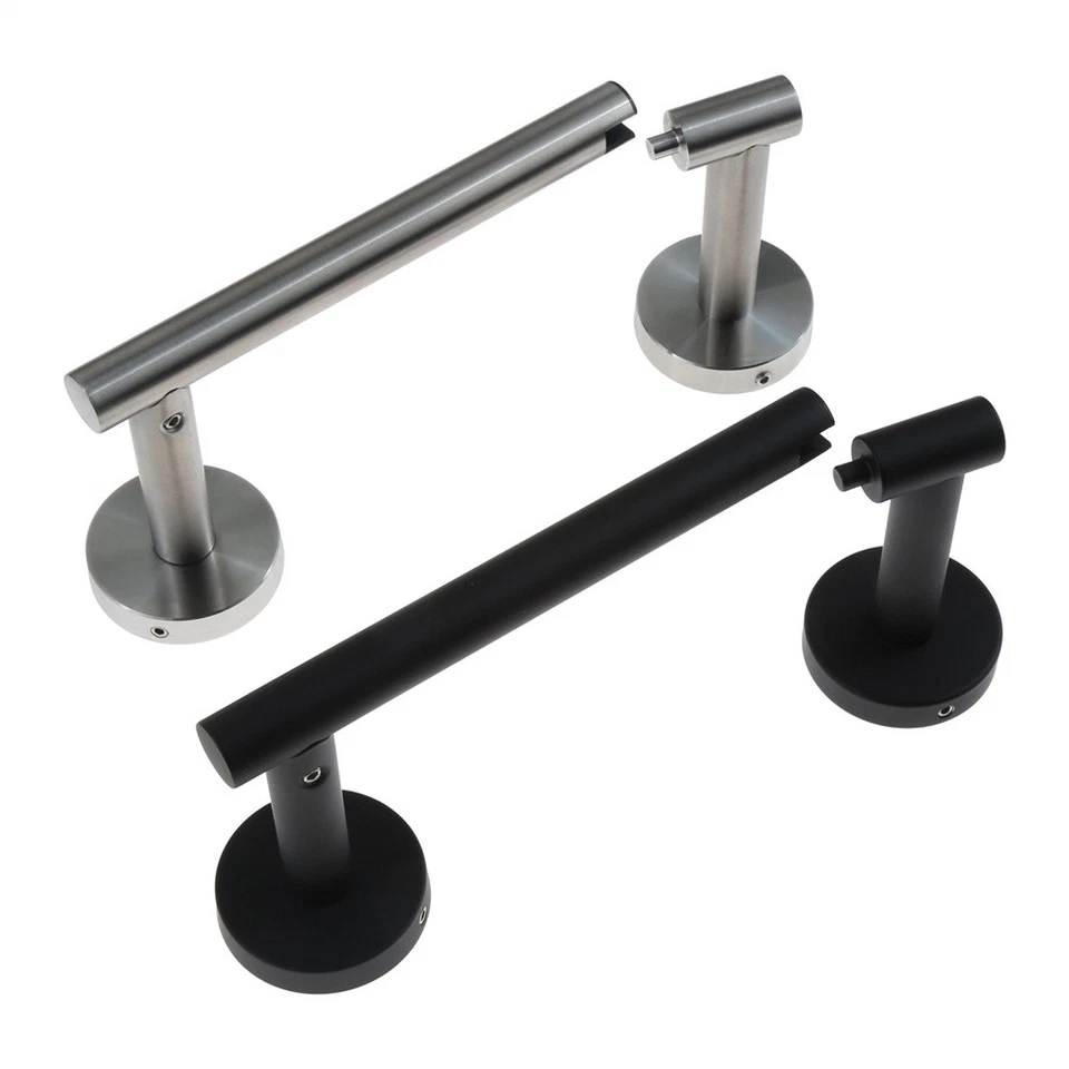 Wall Mount Toiler Paper Holder Double Post Pivoting Paper Roll Holder Bathroom - Image 2 of 4