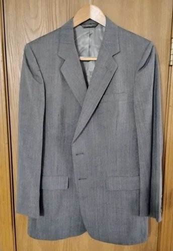 Blazer tuta designer Christian Dior Monsieur grigio antracite testurizzato 40R
