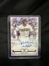 JUAN SOTO 2024 TOPPS DEFINITIVE COLL DEFINING IMAGES AUTO PURPLE 1/5 