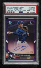 2018 Bowman Draft Chrome Pick Purple Refractor /250 Jordan Groshans PSA 10 Auto