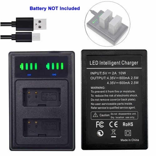 Palogreen NB-10L NB10L Camera Battery Charger For Canon CB