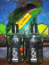 2x Bath and Body Works NOIR Fine Fragrance Perfume BODY WASH GEL SOAP RARE LOT