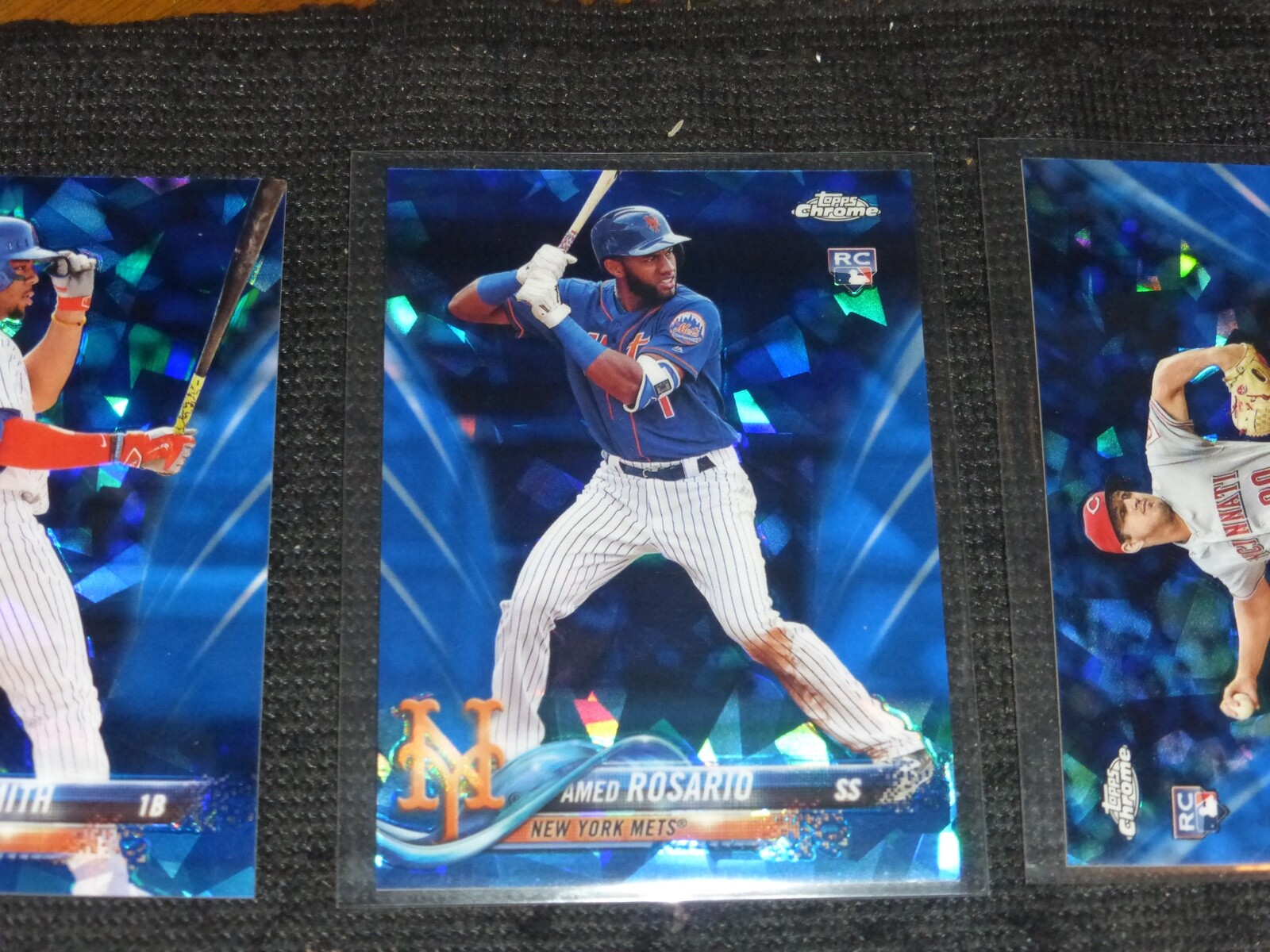 2018 Topps Chrome Blue Sapphire Ice Refractor~Rookie RC Amed Rosario #63