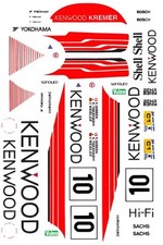 10 Kenwood Porsche 962 1989 1/43rd Scale Slot Car Decals