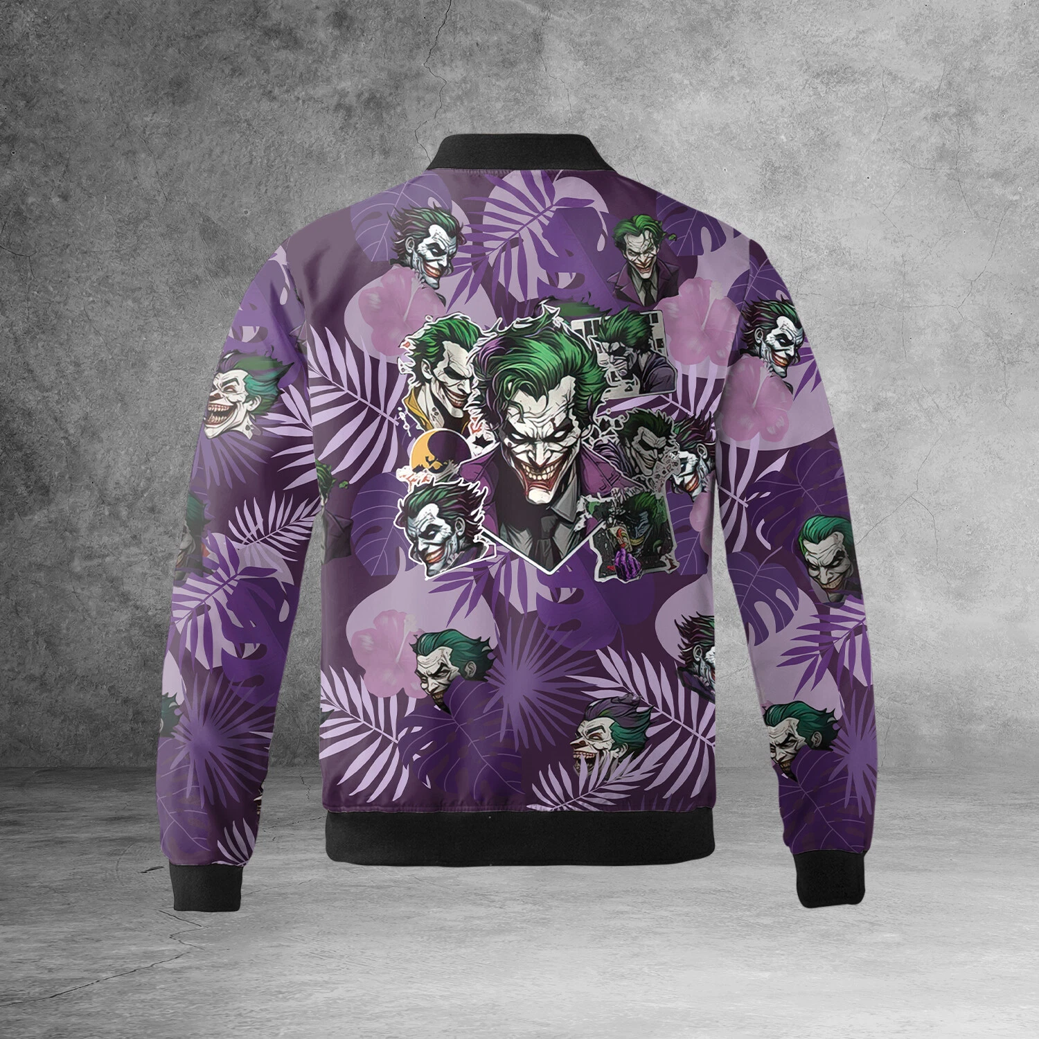 Horror Joker Clown Smiling Tropical Leaves Why So Serious Jacket