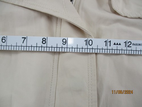 Esprit Jacket/Coat/Mac 10 Long Sleeve Belted Zip Up Beige Lined Hooded - Picture 13 of 23