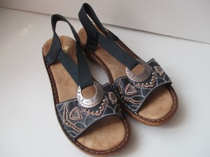rieker navy blue sandals