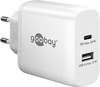Goobay USB-C PD Dual-Schnellladegerät Eurostecker Typ C PD-Buchse & 65410