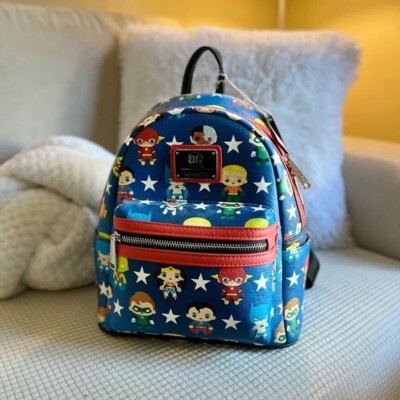 justice league mini backpack DC Comics Batman for Boys Toddlers Kids ~ Deluxe 12 Inch Batman Preschool Toddler Backpack with Detachable Cape and Stickers (Batman School Supplies) Add it to your collection of Loungefly accessories or give it as a gift to a friend or family member DC Comic Justice League Mini